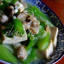 絲瓜文蛤豆腐湯的做法