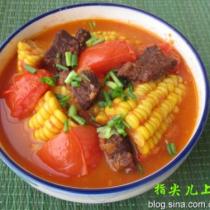 玉米番茄牛肉湯的做法