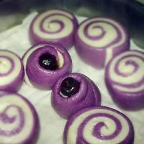 紫薯雙色饅頭的做法