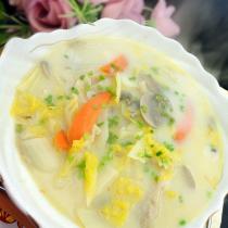 奶香白菜湯的做法
