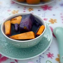 南瓜紫薯糖水的做法