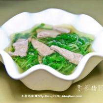 青菜豬肝湯的做法