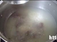 菠菜豬肝粥的做法圖解9
