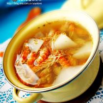 桂花蘿卜蝦湯的做法
