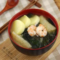 日式鮮蝦味增湯的做法