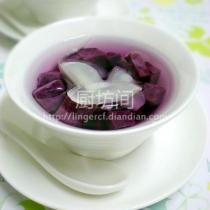 紫薯百合甜湯的做法