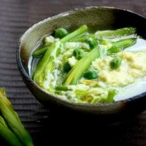 黃花豌豆蛋湯的做法