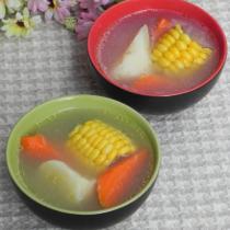 玉米胡蘿卜淮山骨頭湯的做法