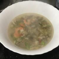 青豆菌菇鮮蝦湯的做法圖解5