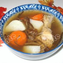 淮山茶樹菇雞湯的做法
