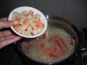 豆腐粒鮮蝦湯麵的做法圖解12