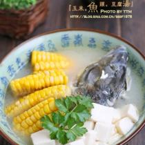 玉米魚頭豆腐湯的做法