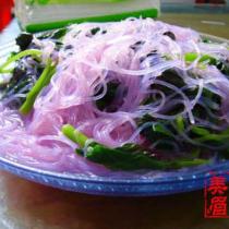 涼拌粉絲紫漢菜的做法