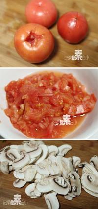 番茄口蘑義麵的做法圖解2