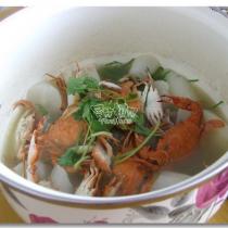 海蟹蘿卜湯的做法