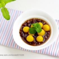南瓜圓子紅豆湯的做法