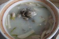 鴨掌杏鮑菇蛤蜊湯的做法圖解8