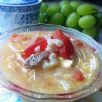 蘿卜西紅柿疙瘩湯的做法