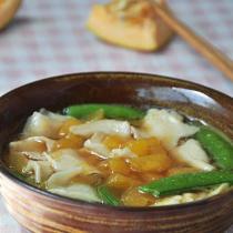 南瓜甜豆麵片湯的做法