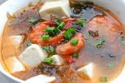 紫晶藻鮮蝦豆腐湯的做法圖解7