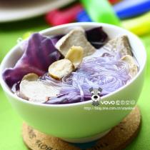 白芷紫甘藍粉絲肉片湯的做法