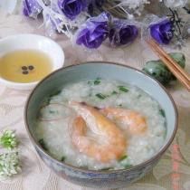韭菜花鮮蝦糯米粥的做法
