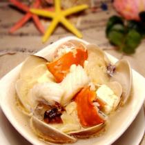 蟹白豆腐海鮮湯的做法