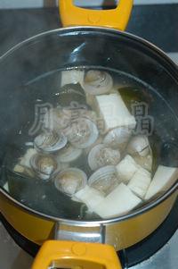 海帶豆腐蛤蜊湯的做法圖解3