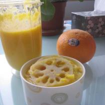 橙汁藕片的做法