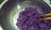 紫薯玫瑰饅頭的做法圖解3
