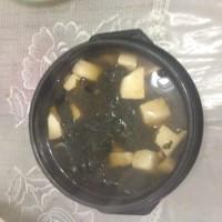 懶人湯味噌豆腐湯的做法圖解2