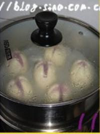 紫薯開花饅頭的做法圖解11