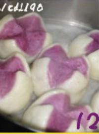 紫薯開花饅頭的做法圖解12