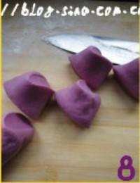 紫薯開花饅頭的做法圖解8