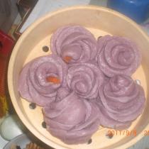 紫玫瑰饅頭的做法