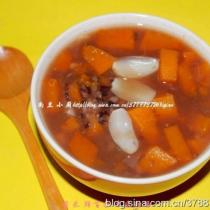紫米鮮百合木瓜甜湯的做法