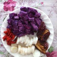 山藥紫薯養生米漿的做法圖解3