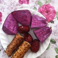 山藥紫薯養生米漿的做法圖解2