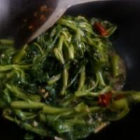 熗炒空心菜（藤菜，鋼管菜）的做法圖解5