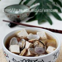 龍井蛤蜊豆腐湯的做法
