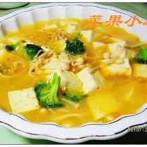 剁椒金針豆腐湯的做法
