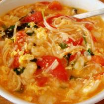 番茄金針菇蛋花疙瘩湯的做法