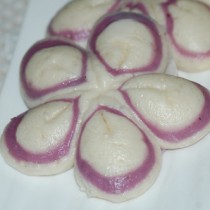 紫薯花瓣饅頭的做法