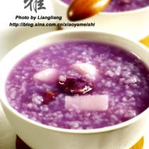 紫薯山藥粥的做法