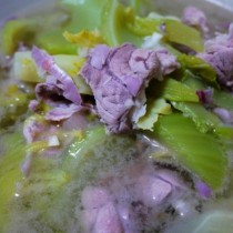 豬展芥菜湯的做法