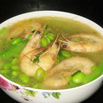 鮮蝦絲瓜毛豆湯的做法