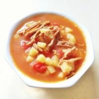 西紅柿土豆咸筍湯的做法圖解6