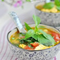 西紅柿荊芥蛋湯的做法