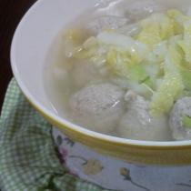 白菜丸子湯的做法