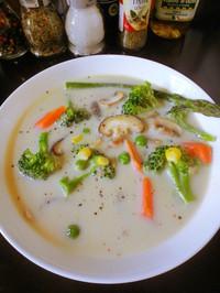 低脂時蔬豆漿湯的做法圖解5